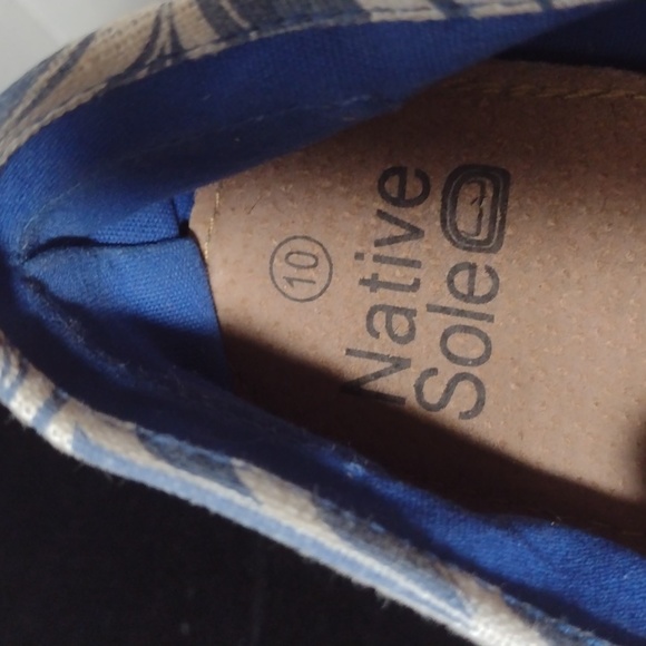 Canvas shoes by Native Sole, Frog Dancer, blue and white 10 - Picture 5 of 7
